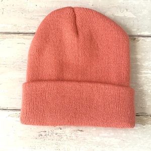 Zara Kids Millennial Pink Knit Beanie Winter Hat Girls Accessories NEW